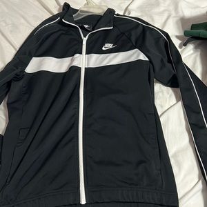 Black and white Nike zip up